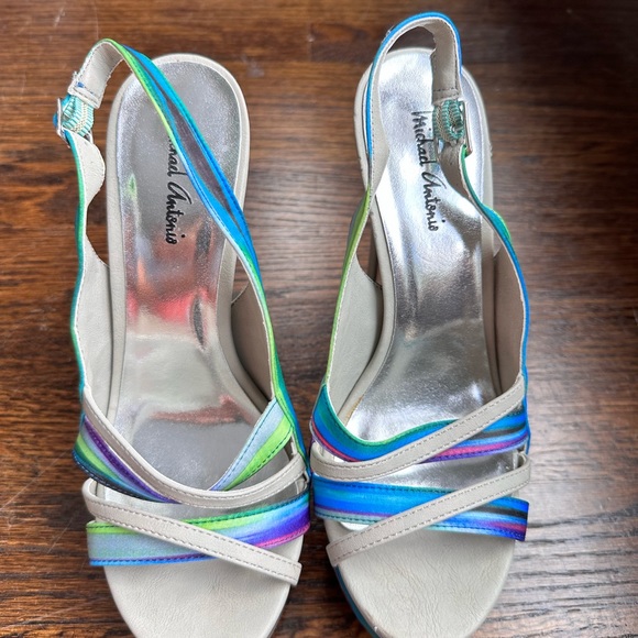 Michael Antonio Green/ Blue heels sz 7 - Picture 3 of 4